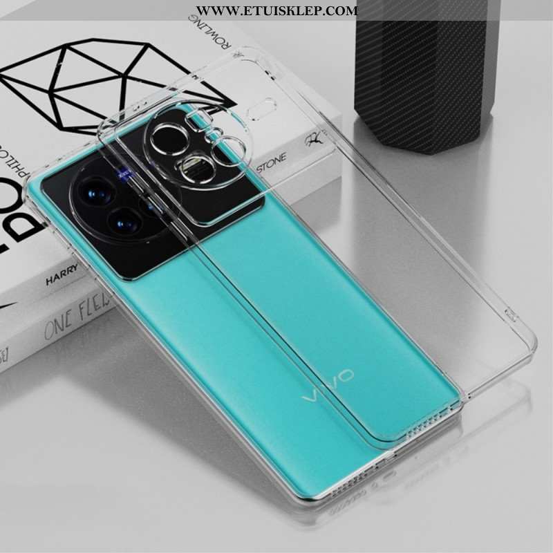 Etui do Vivo X80 Pro Przezroczysty Metaliczny Kontur